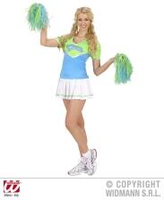 Widmann Karneval Damenkostüm Cheerleader blau