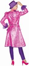 Karneval Damen Kostüm Mantel Paisley rosa