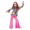 Karneval Mädchen Kostüm Hippie Hose pink