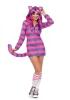 Karneval Damen Kostüm Grinsekatze Cheshire Cat Fleece