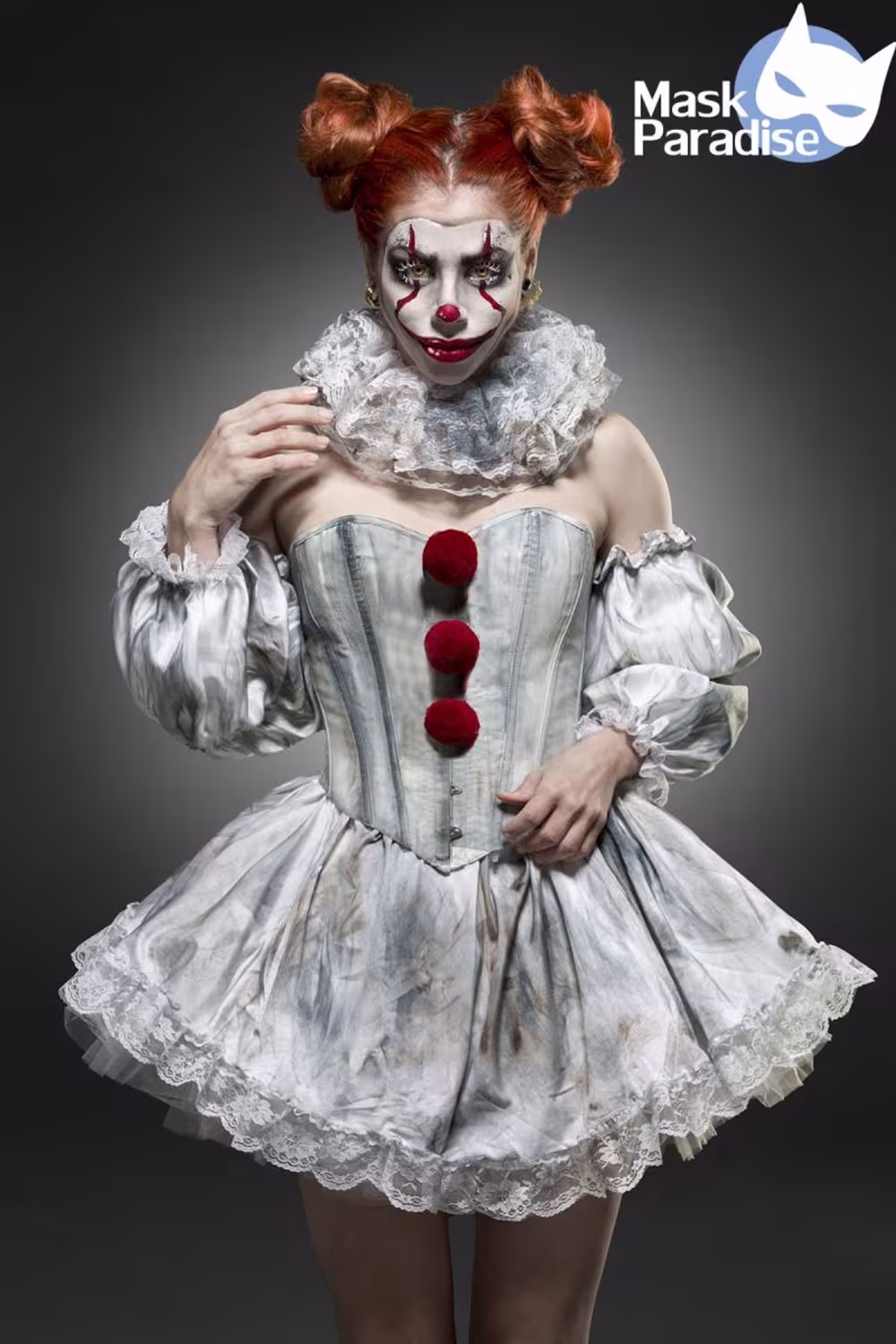 Karneval Halloween Damen Kost&uuml;m Grusel Clown