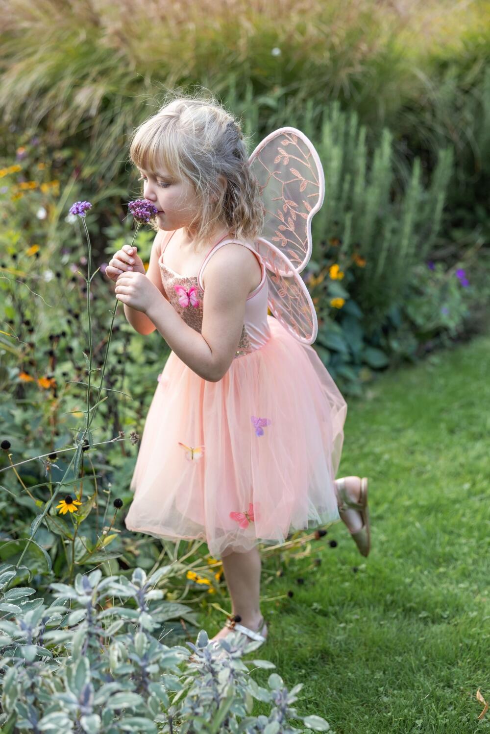 Karneval Mädchen Kostüm Schmetterling aprikot lifestyle