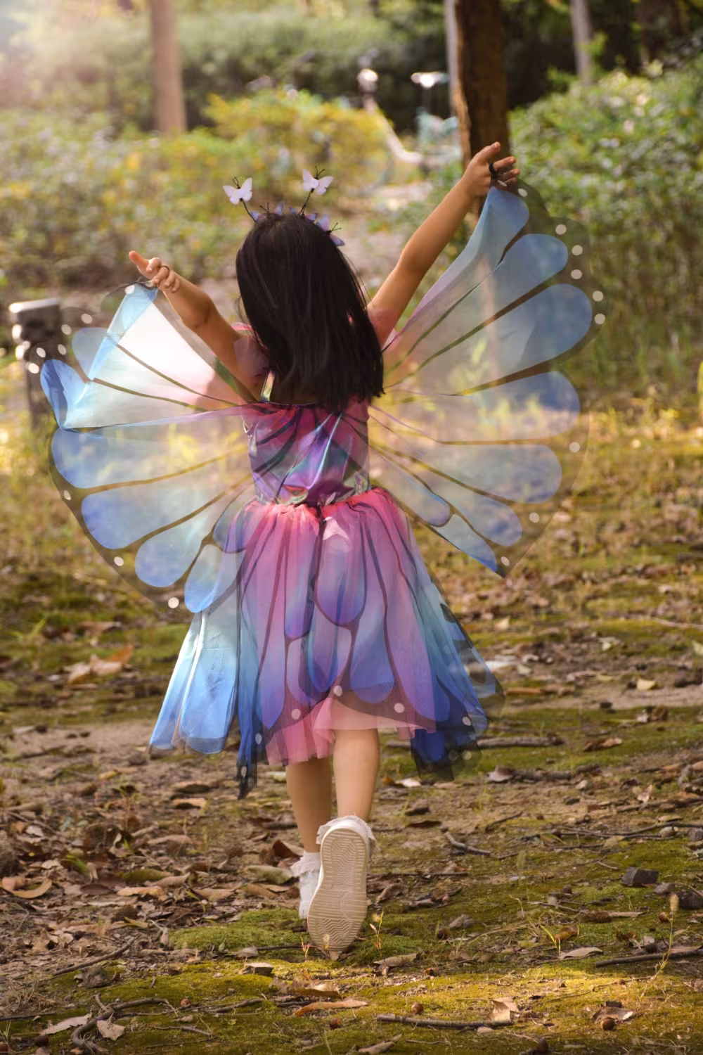 Karneval M&auml;dchen Kost&uuml;m Schmetterling blau lila