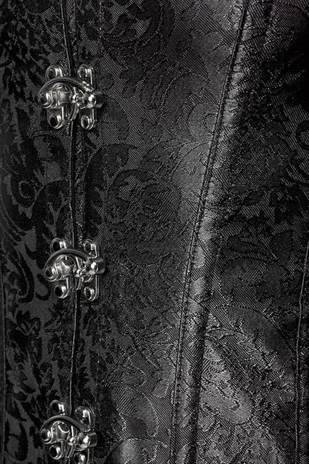 Ocultica Karneval Damen Corsage Jacquard schwarz