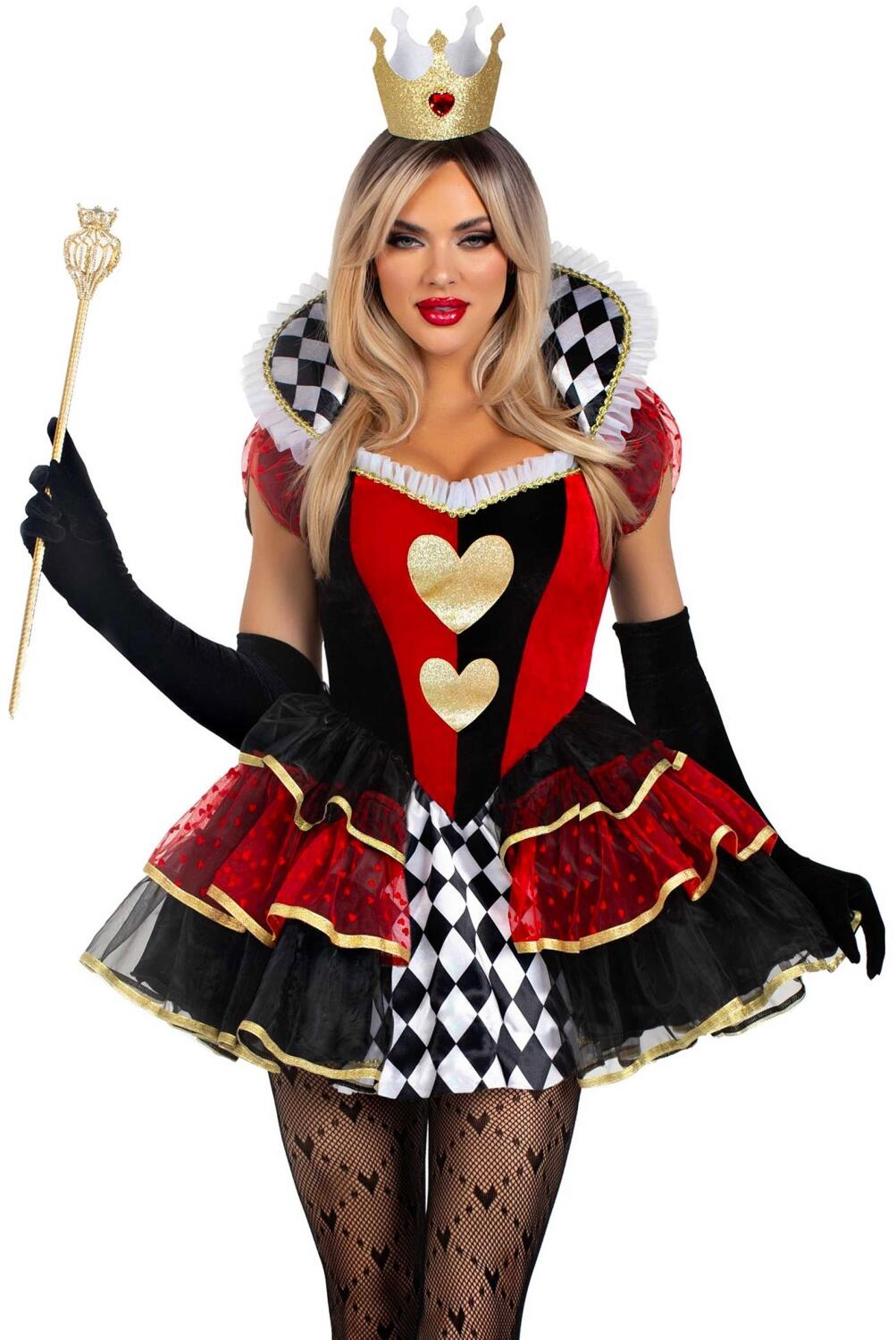 Leg Avenue Karneval Halloween Damen Kost&uuml;m Herzk&ouml;nigin