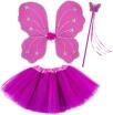 Karneval Mädchen Kostüm Feen-Set Magic pink