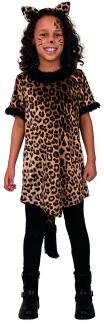 Karneval Mädchen Kostüm Leopard Kleid