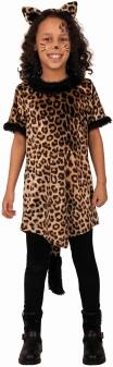 Karneval Mädchen Kostüm Leopard Kleid