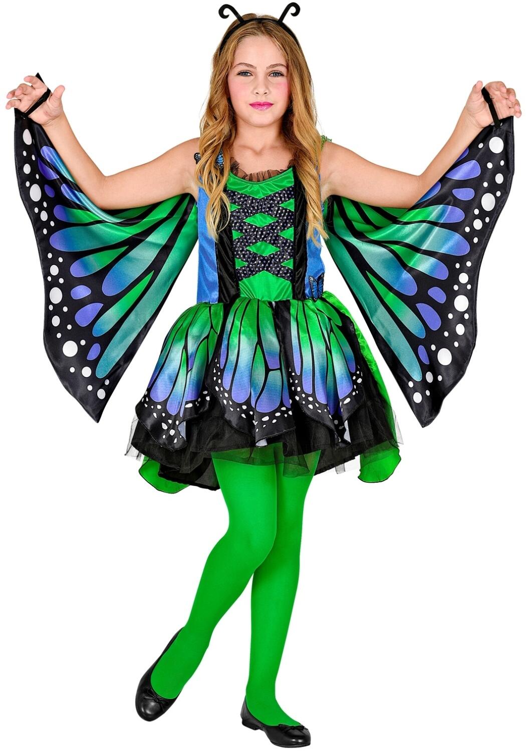 Karneval M&auml;dchen Kost&uuml;m Schmetterling gr&uuml;n