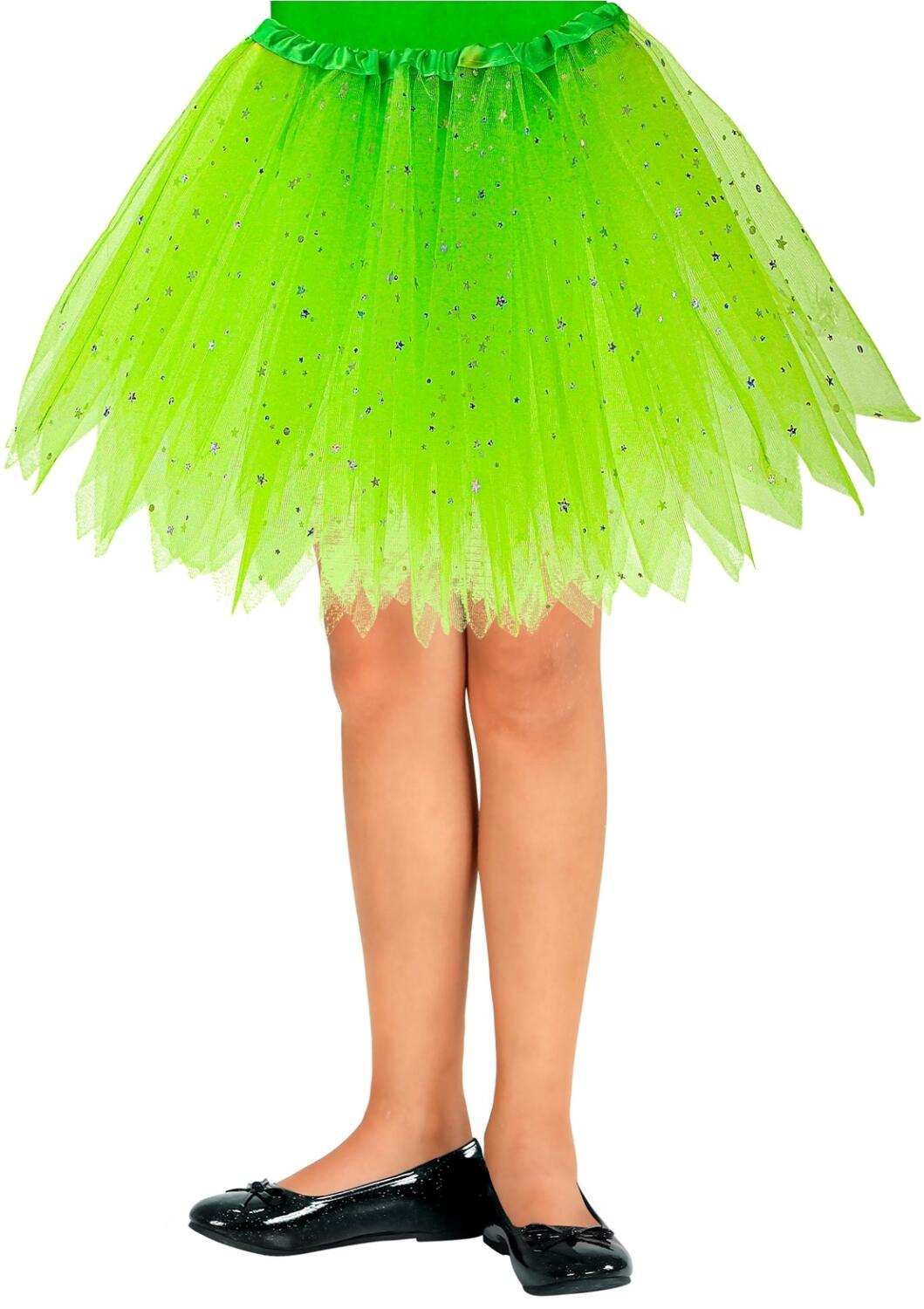 Widmann Kinder Tutu Glitzer gr&uuml;n