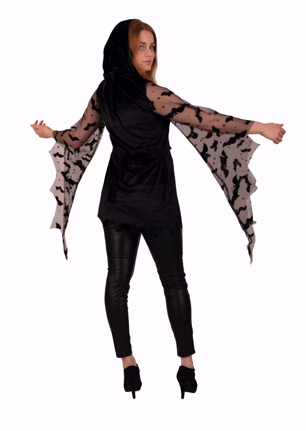 Karneval Halloween Damen Kost&uuml;m Tunika Fledermaus