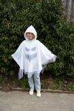 Karneval Halloween Kinder Kostüm Geister Poncho weiß