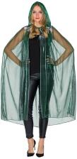 Karneval Halloween Glamour Cape Umhang gr&uuml;n