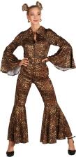 Thetru Karneval Damen Kost&uuml;m Jumpsuit 80er Roar Leo