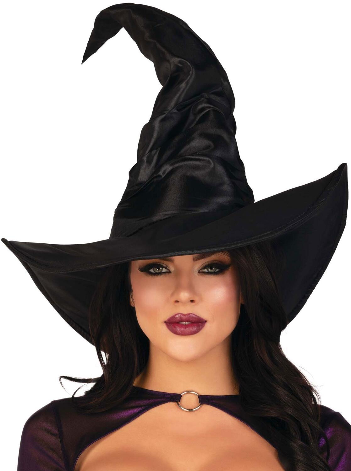 Leg Avenue Halloween Karneval gro&szlig;er Hexenhut schwarz