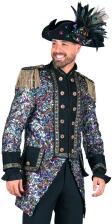 Thetru Karneval Herren Kost&uuml;m Jacke Pailletten bunt