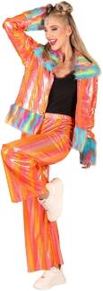 Thetru Karneval Damen Kostüm 80er Anzug Sweet Sugar orange