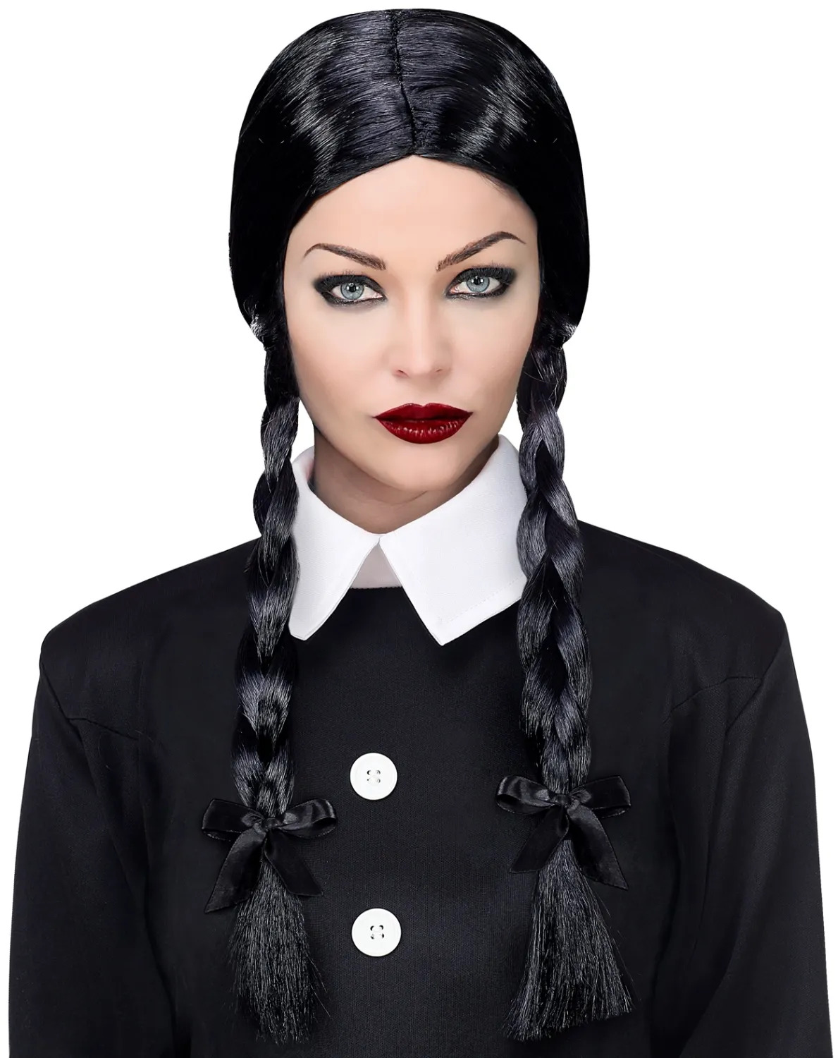 Halloween Karneval Damen Per&uuml;cke Dark Girl schwarz
