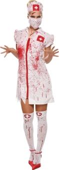 Karneval Halloween Damen Kostüm Krankenschwester Bloody