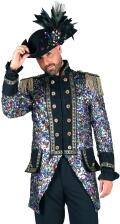 Thetru Karneval Herren Kost&uuml;m Jacke Pailletten bunt