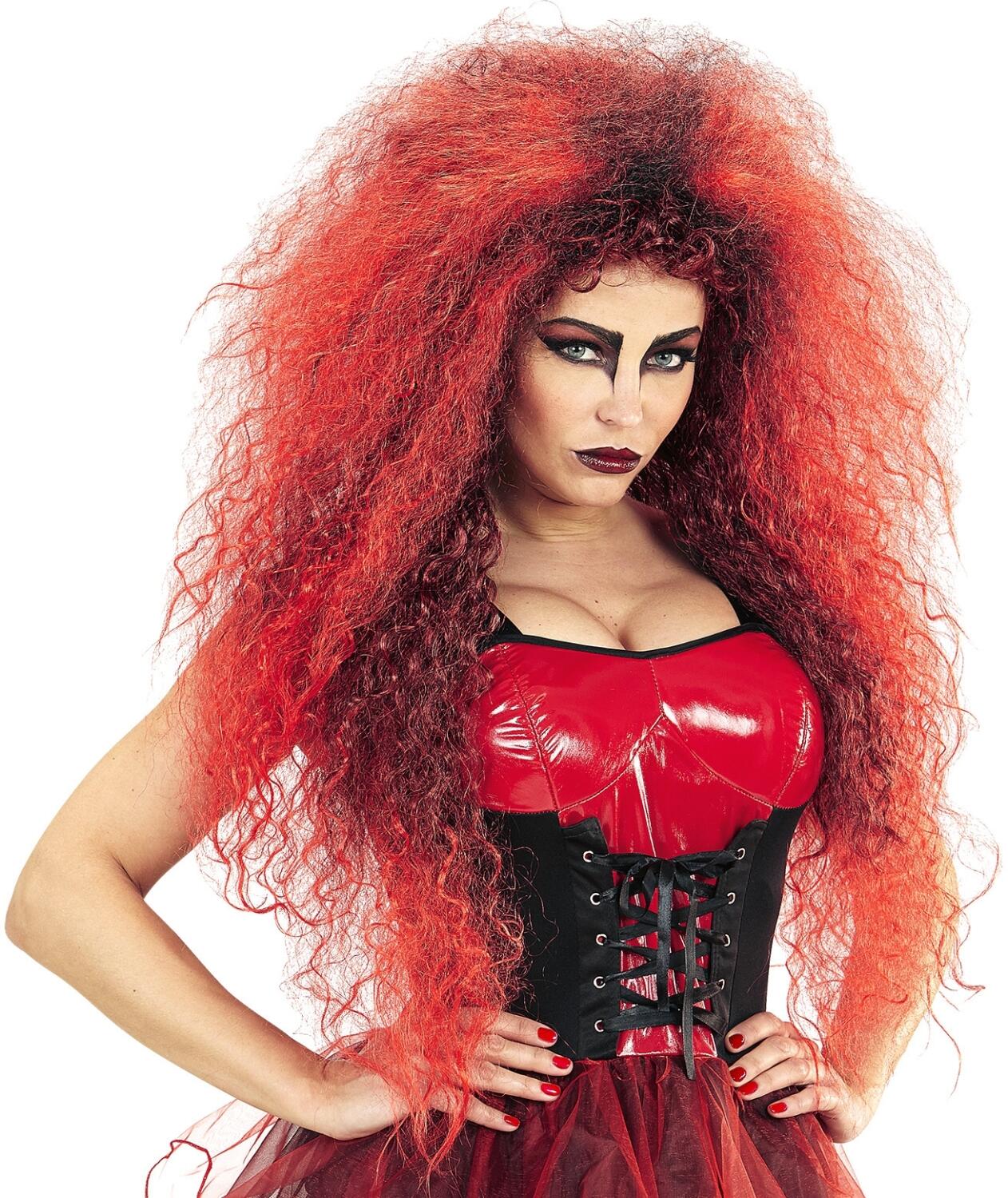 Widmann Karneval Halloween Per&uuml;cke Wilder Teufel