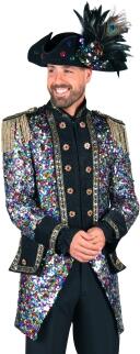 Thetru Karneval Herren Kostüm Jacke Pailletten bunt