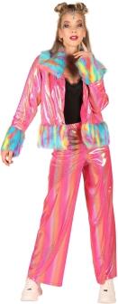 Thetru Karneval Damen Kostüm 80er Anzug Sweet Sugar pink