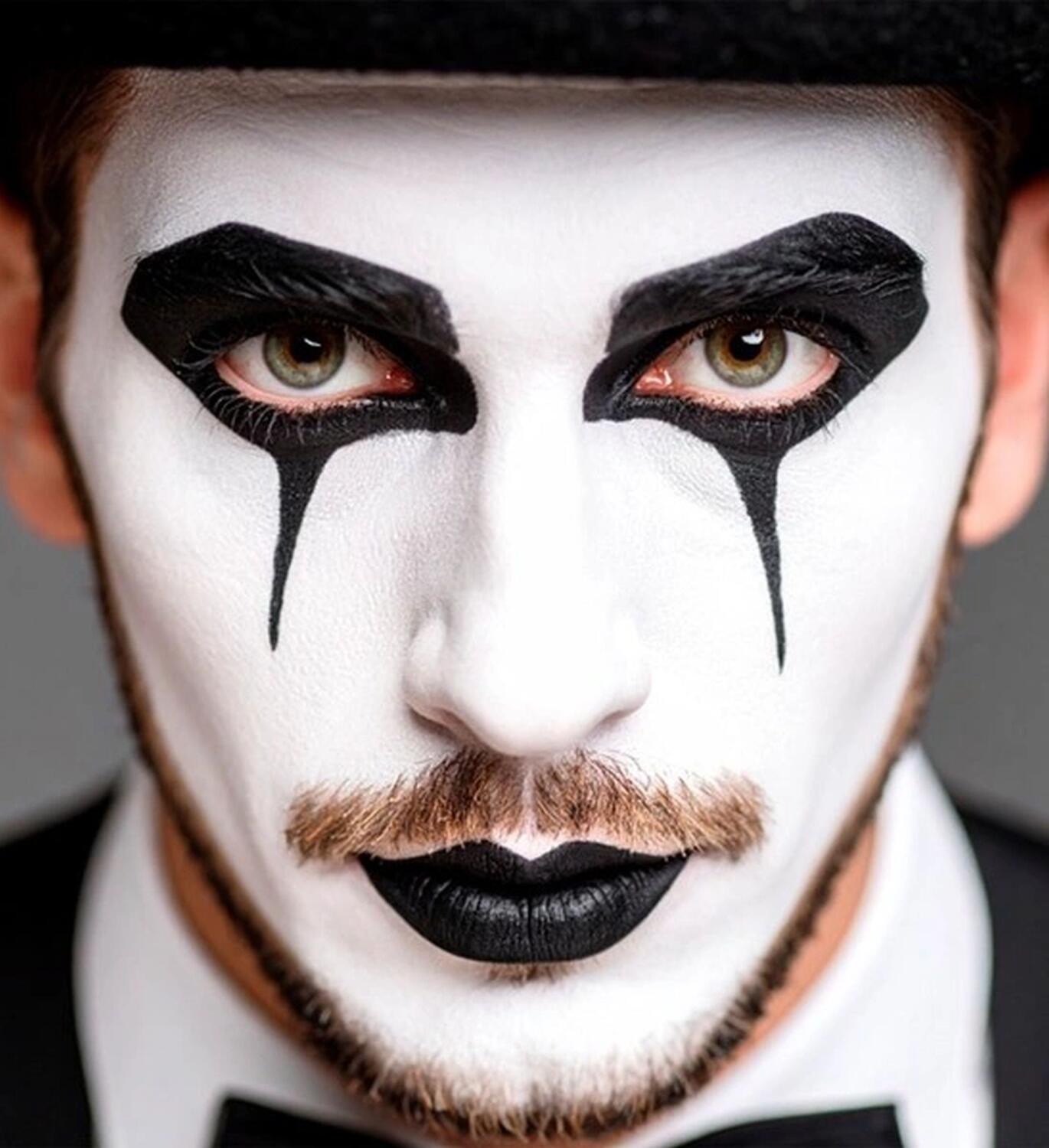 Widmann Halloween Karneval Make-up schwarz weiß