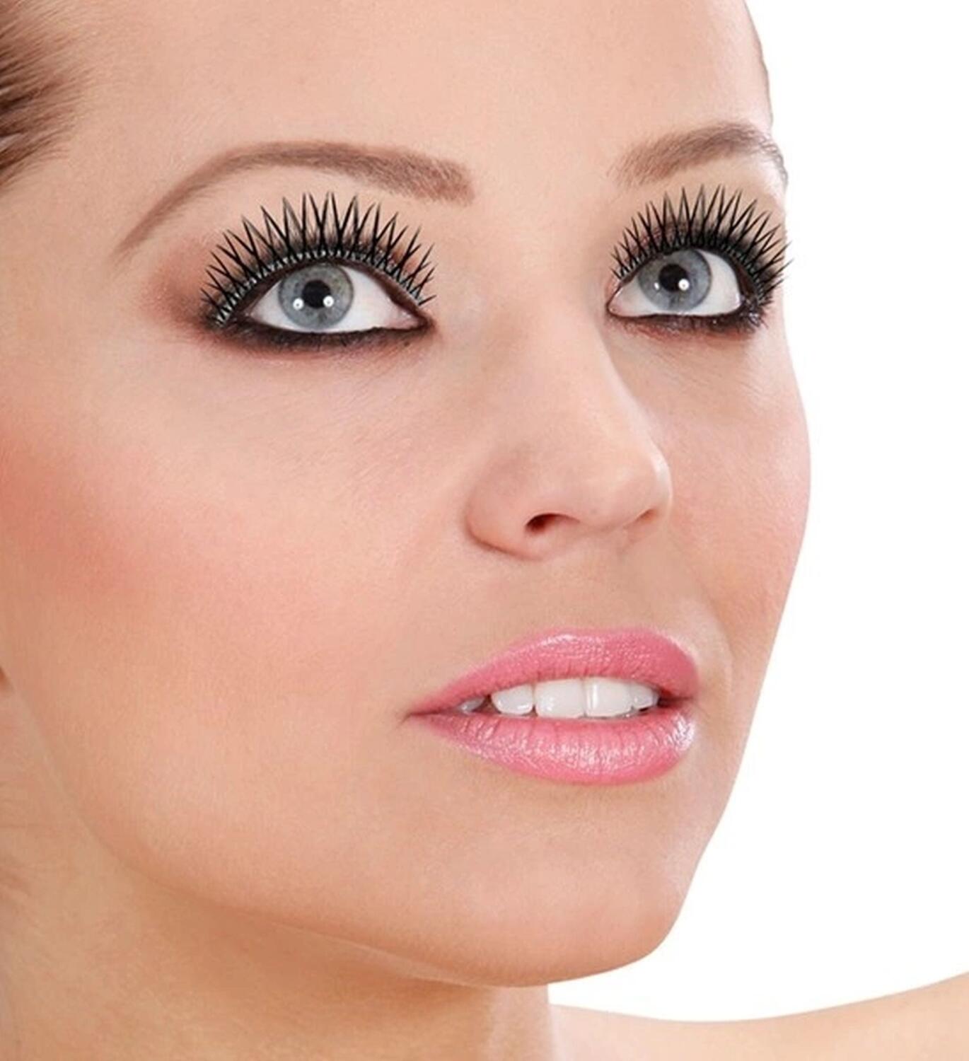 Widmann Karneval Wimpern mit Glitzer-Lid