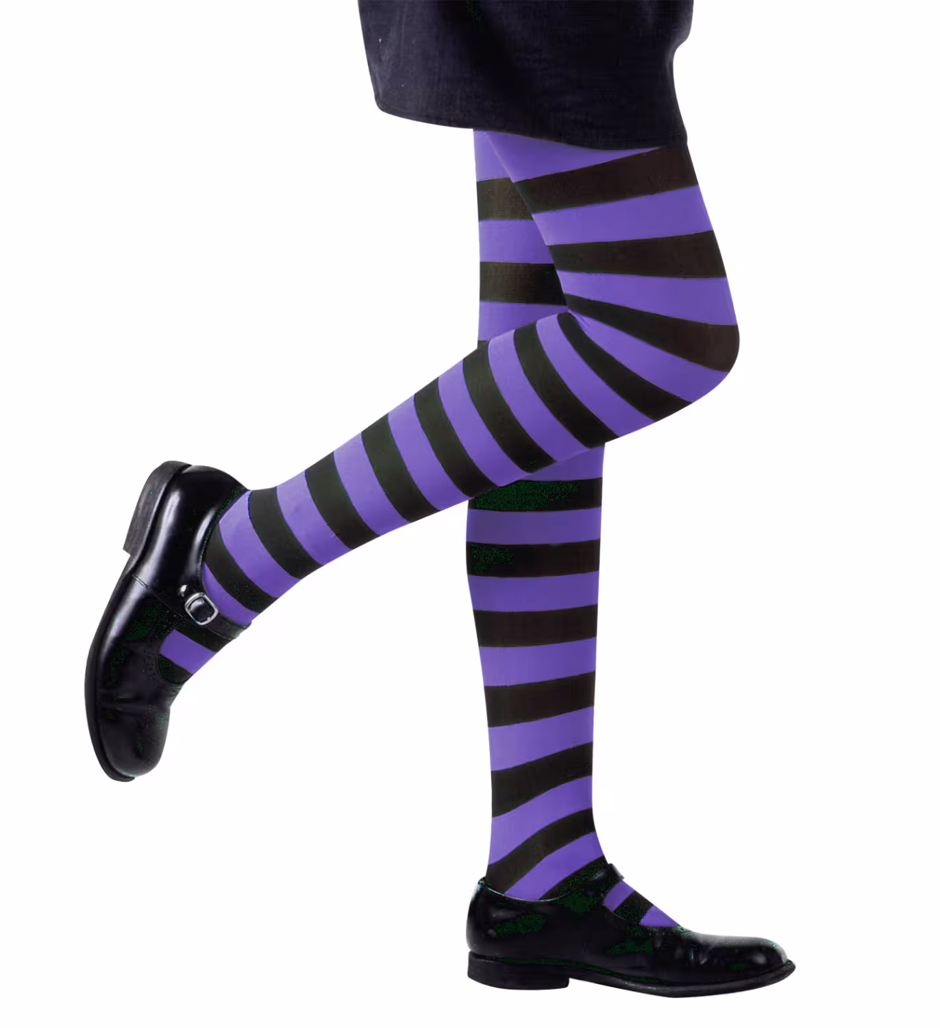 Karneval Halloween Kinder Strumpfhose Ringel gestreift lila-schwarz