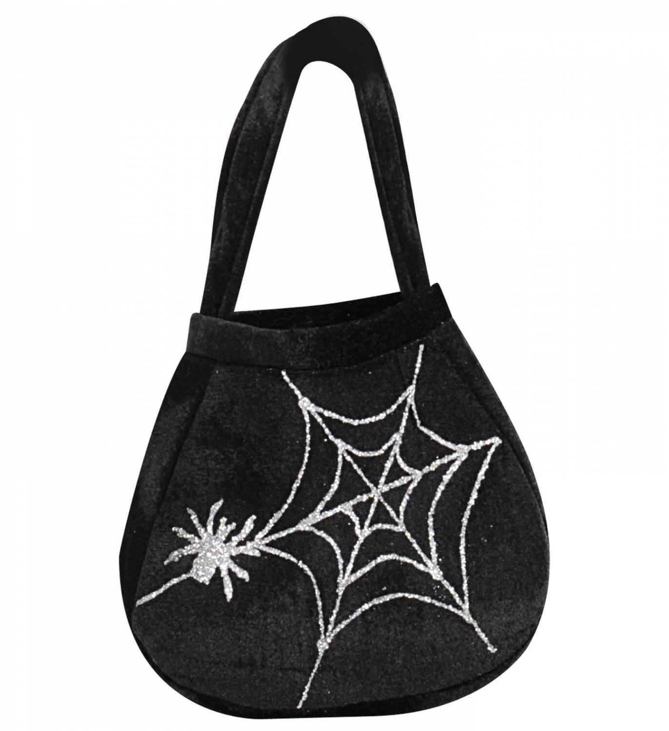 Karneval Halloween Samt Tasche Spinne
