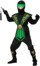 Karneval Jungen Kostüm Grüner Kombat Ninja