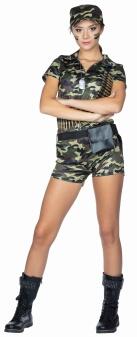 Karneval Damen Kostüm Sexy Army Girl