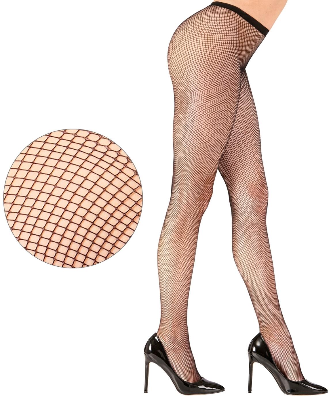 Karneval schwarze Netzstrumpfhose für Damen XL