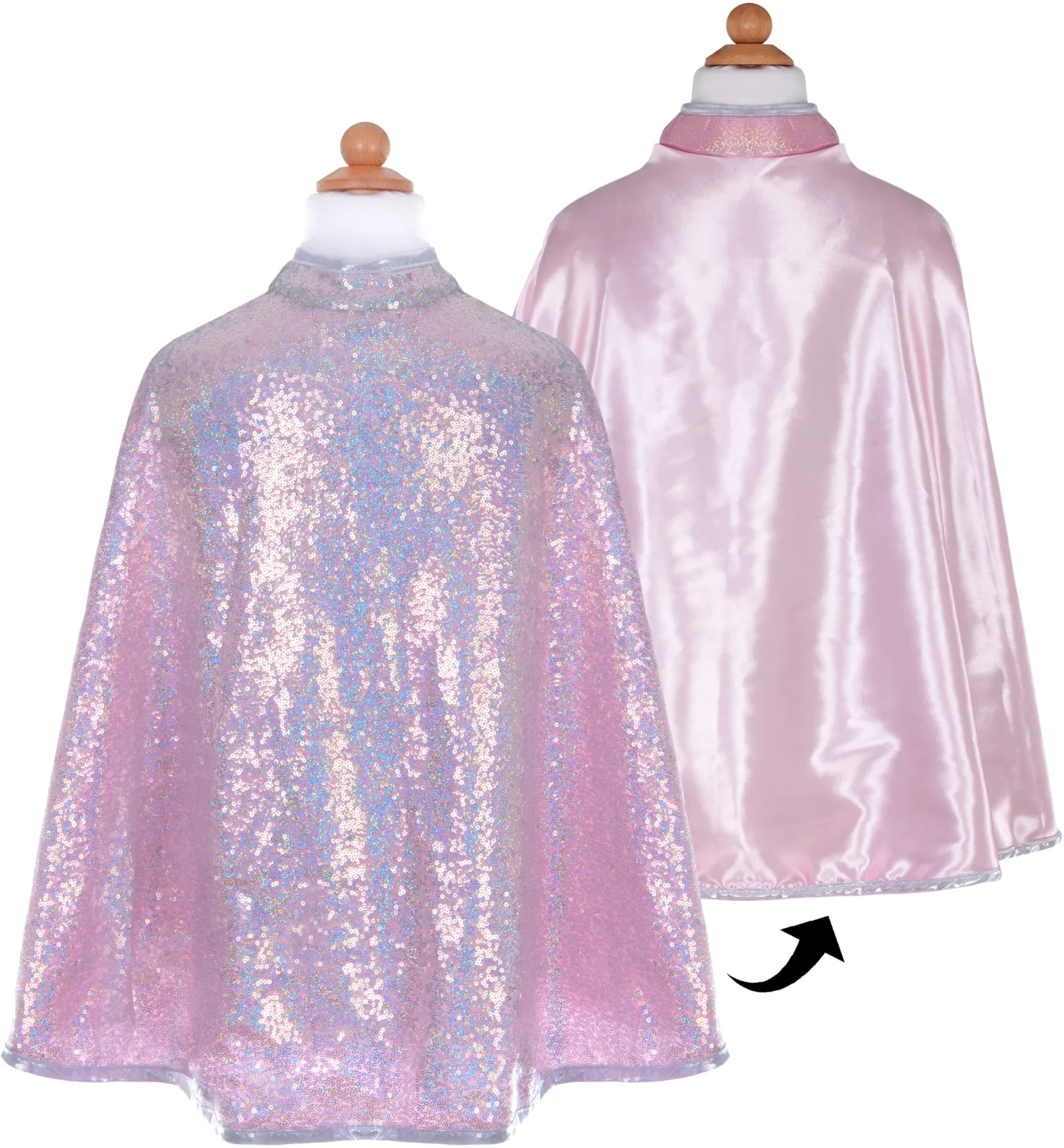 Karneval M&auml;dchen Cape Pailletten silber
