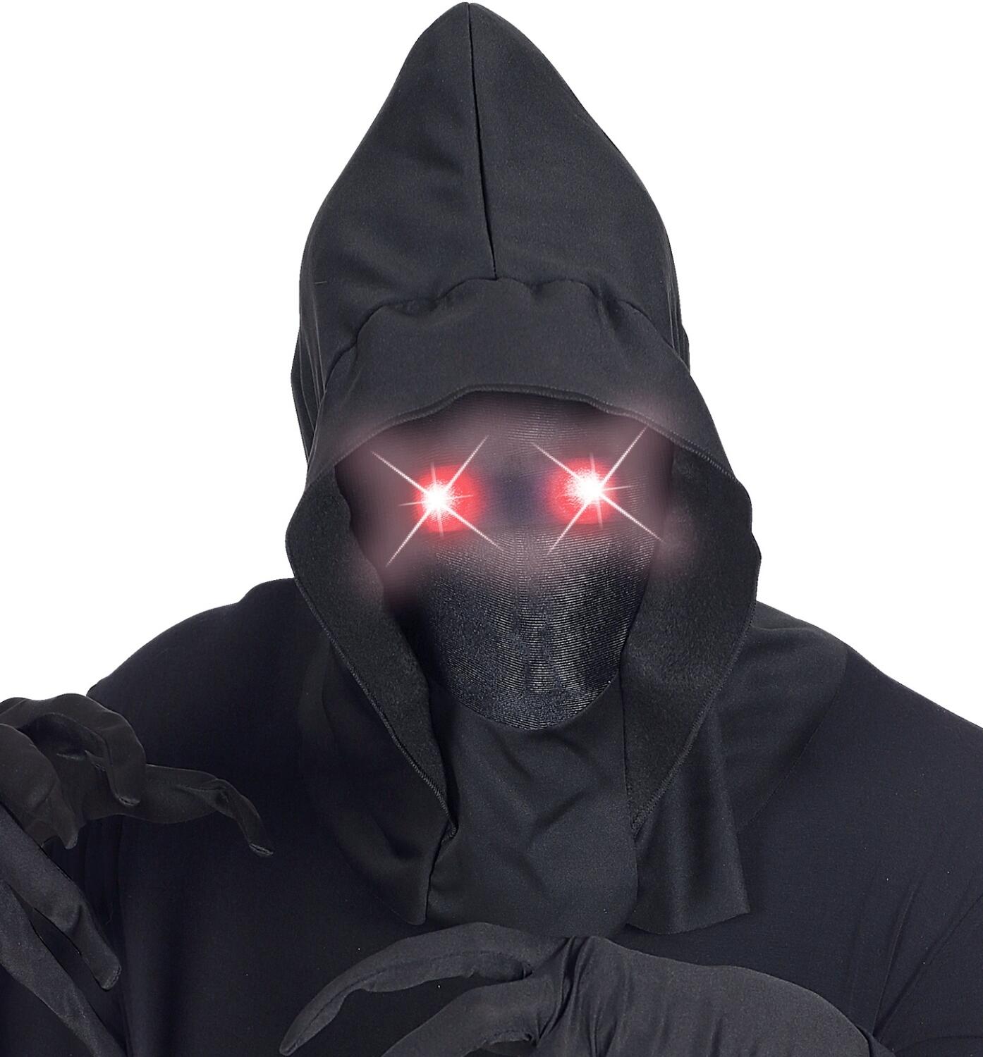 Karneval Halloween Maske Unsichtbares Gesicht mit leuchtenden Augen
