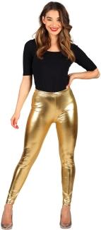 Thetru Karneval Damen Leggings metallic gold