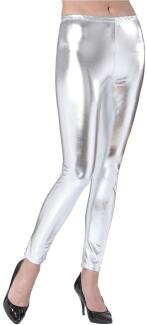 Widmann Karneval Damen Leggings silber