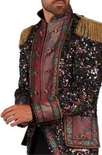 Thetru Karneval Herren Kost&uuml;m Jacke Frack Sequin Party