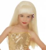 Karneval Kinder Perücke Naomi Langhaar blond