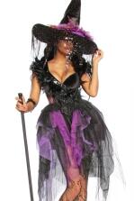Karneval Halloween Damen Premium Kostüm Sexy Hexe