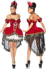 Atixo Karneval Damen Kostüm Herzkönigin Red Queen
