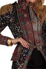 Thetru Karneval Damen Kost&uuml;m Jacke Frack Sequin Party