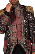 Thetru Karneval Herren Kost&uuml;m Jacke Frack Sequin Party