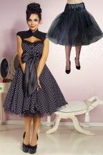 Karneval Damen Petticoat lang schwarz