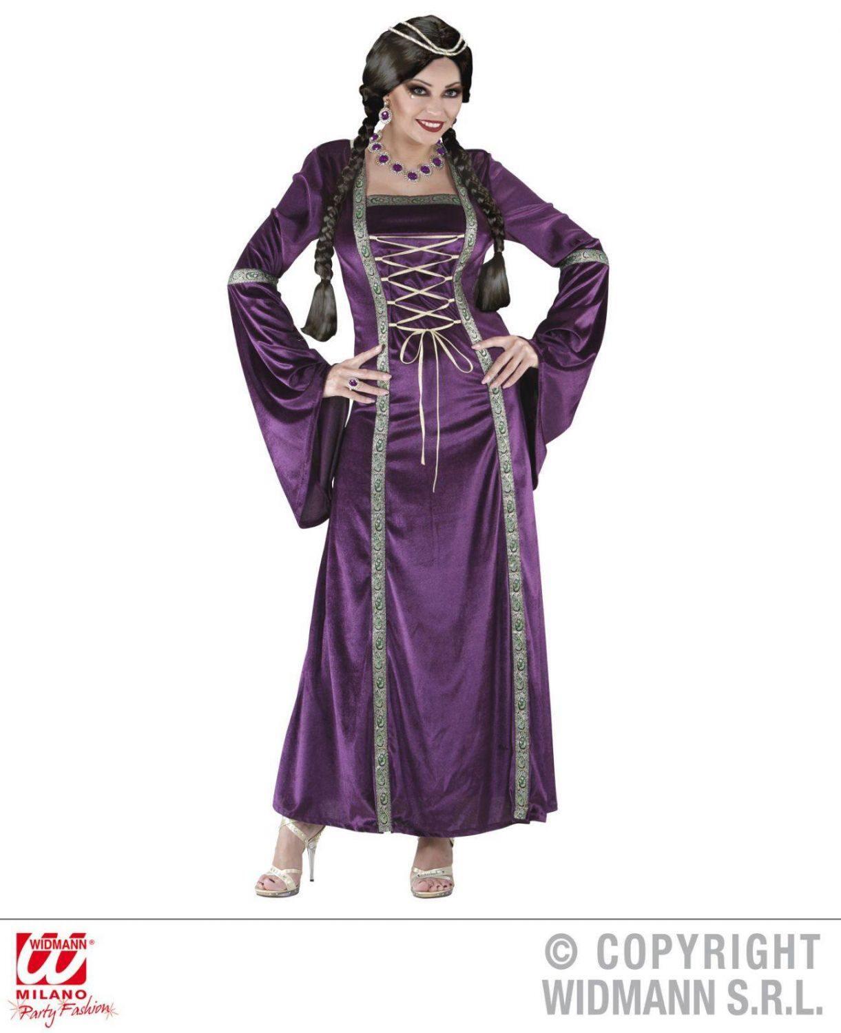 Karneval Damen Kostüm Mittelalterliche Prinzessin violett