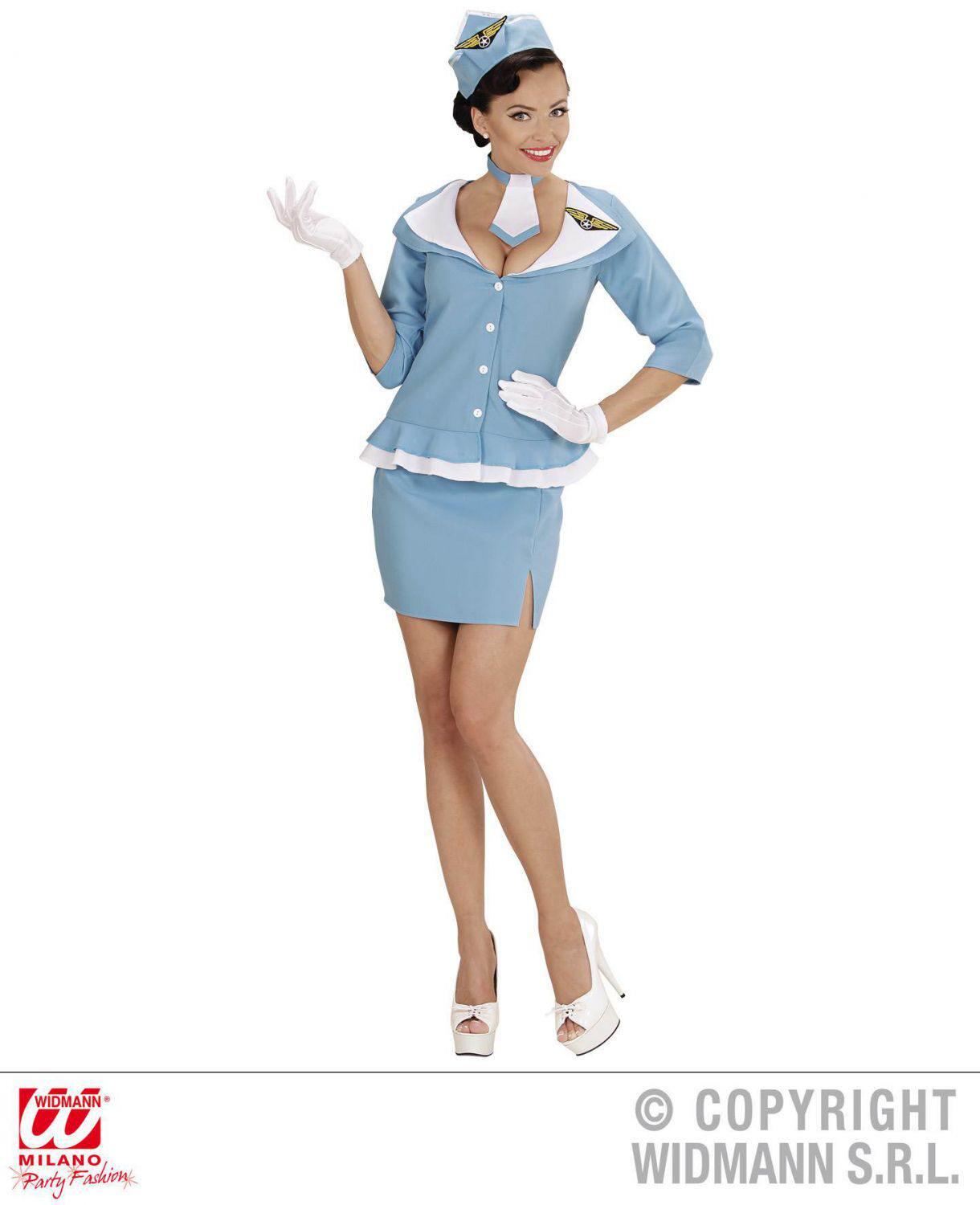Karneval Damen Kostüm Retro Hostess