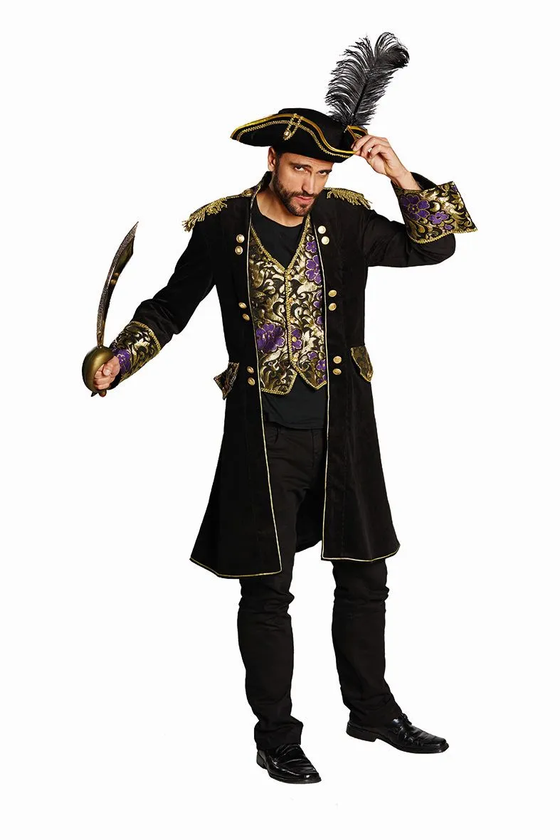 Karneval Herren Kost&uuml;m Piraten Mantel Deluxe
