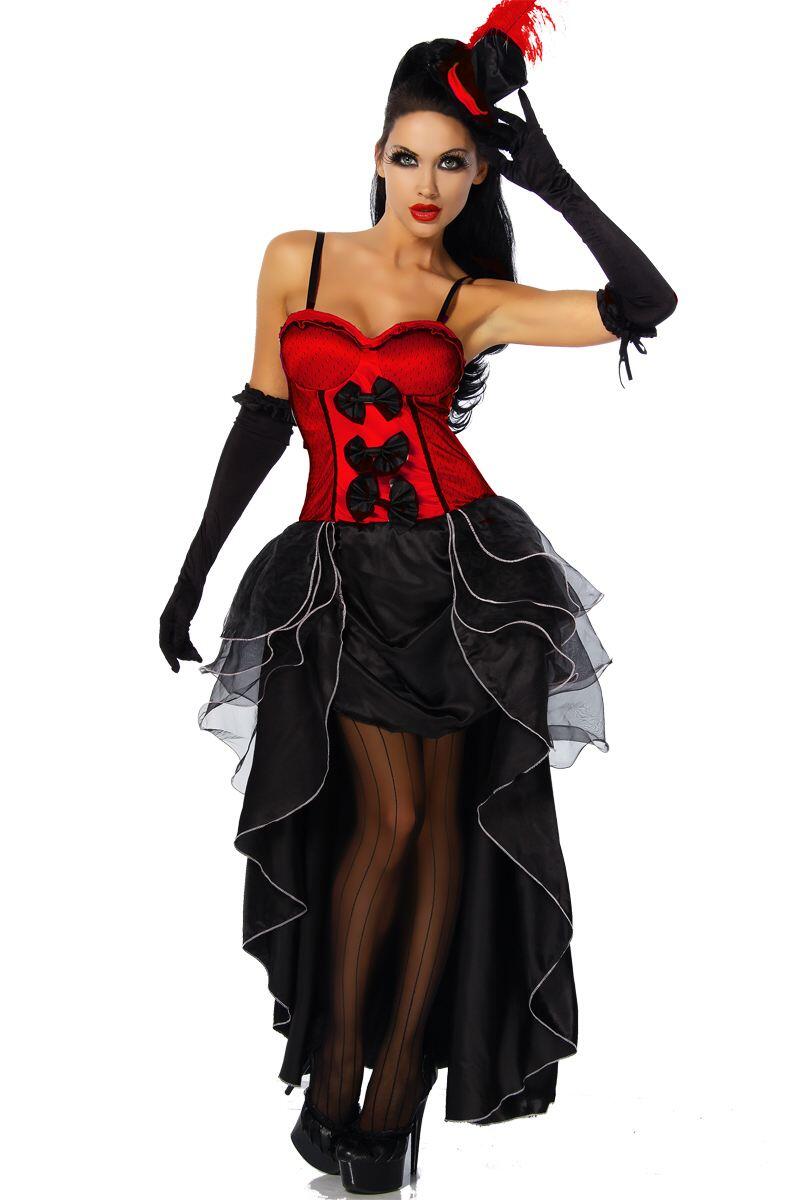 Karneval Damen Kostüm Burlesque rot