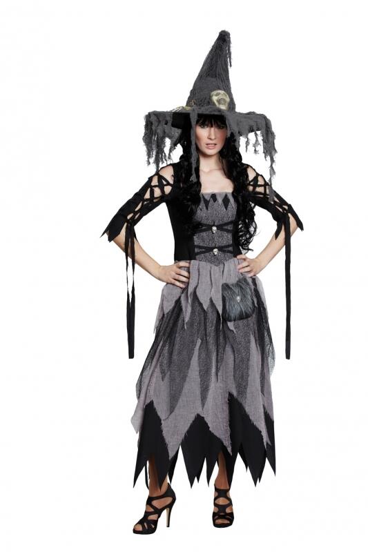 Karneval Halloween Damen Kostüm Hexe Scary Witch